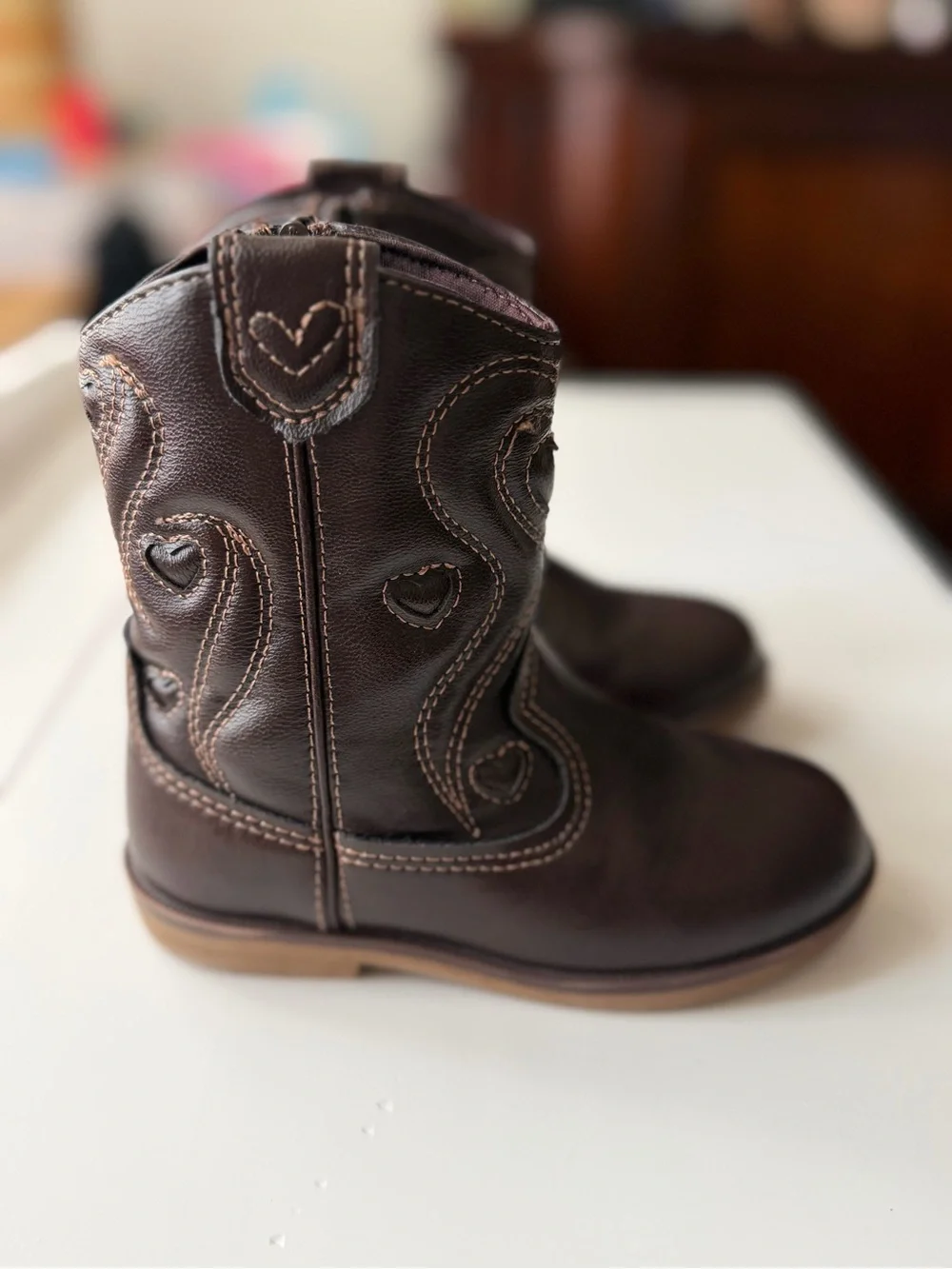 Zara Kids Size: 8 -Brown Western-Inspired Boots